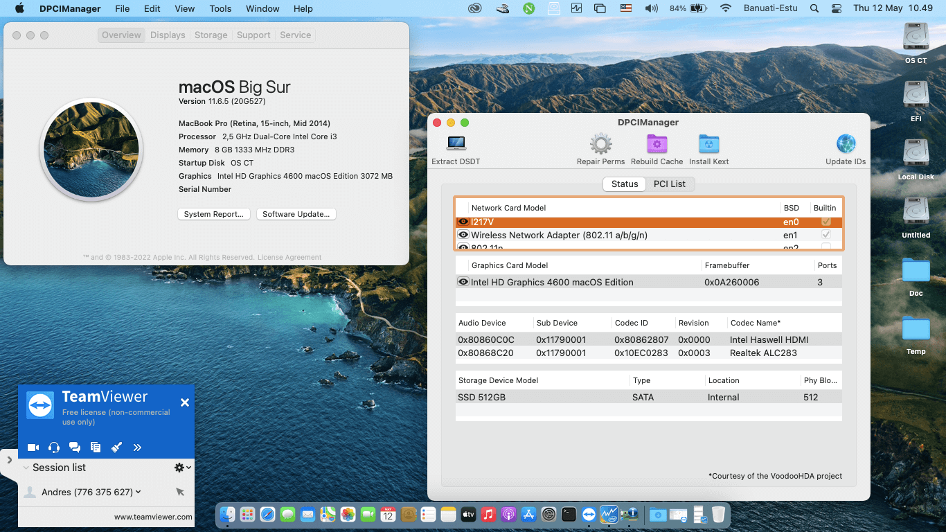 Toshiba Dynabook R734:M 2nd [Haswell   Intel HD 4600 + PS2]   OpenCore 1